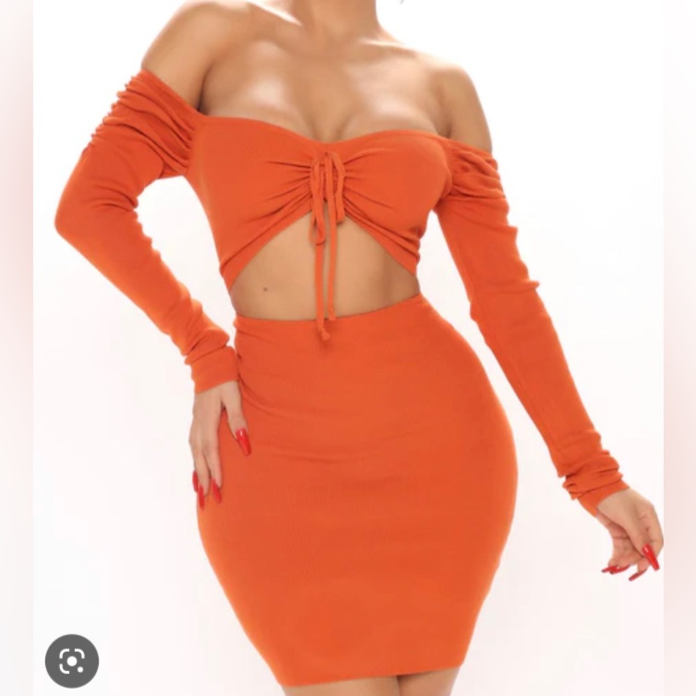 Orange Mini Dress